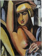 Omaggio a Lempicka - Donna con caschetto biondo / Homage to Lempicka - Woman with blond hair bangs